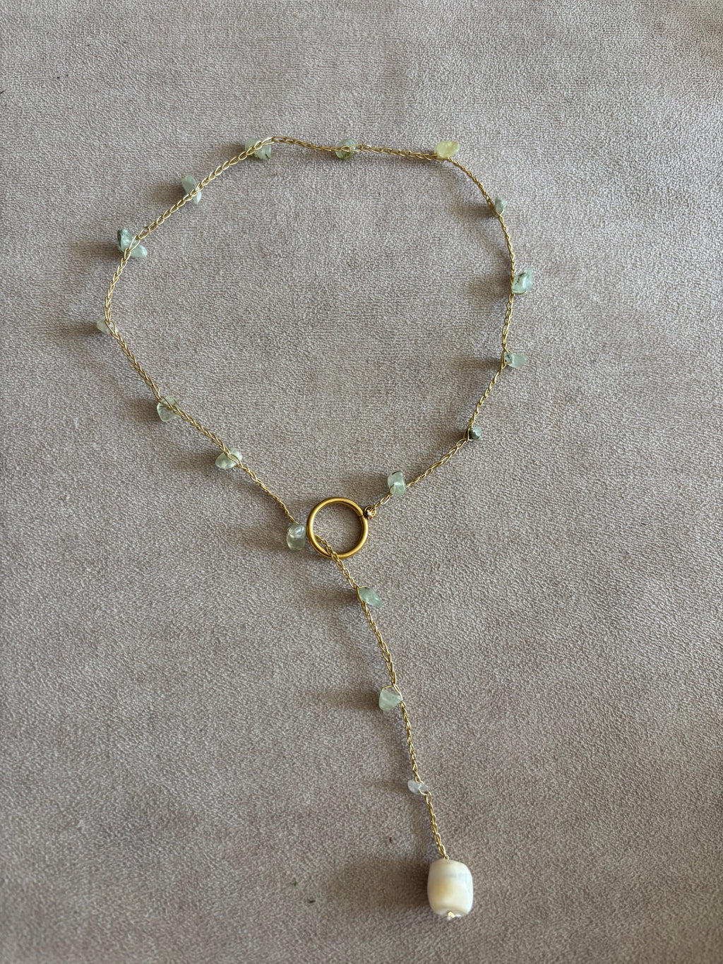 Collar verde perla